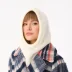 Balaclava wiosenna damska, ecru, kaptur dzianinowy Marion