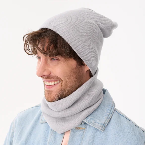 beanie-and-neckwear-for-men-spring-set-light-grey-100-organic-cotton-smurf