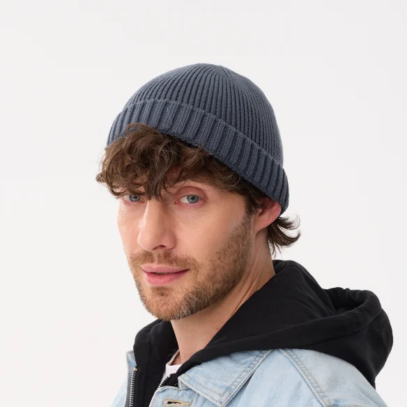 czapka-wiosenna-meska-ciemnoszara-100-bawelna-organiczna-tulip