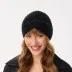 Turban wiosenny damski, czarny, drapana dzianina, Ava