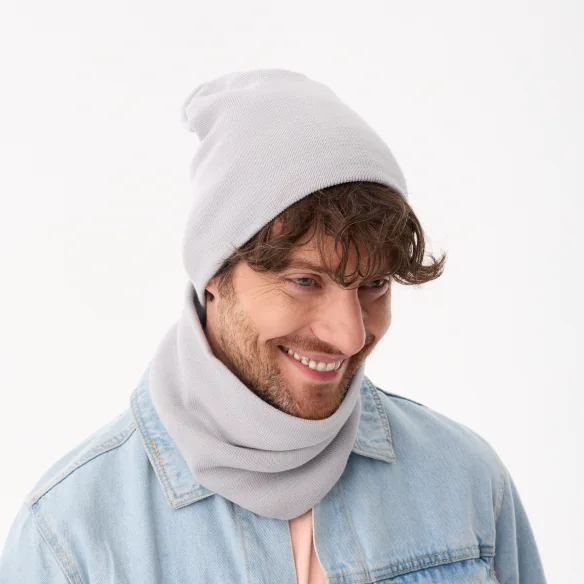 beanie-and-neckwear-for-men-spring-set-light-grey-100-organic-cotton-smurf