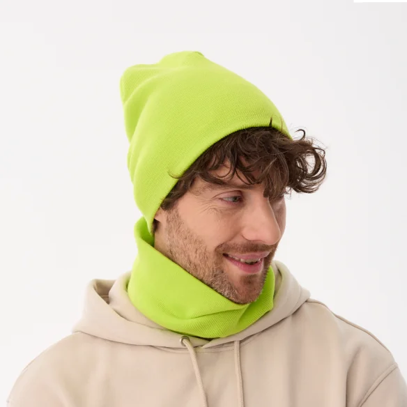 czapka-i-komin-meski-wiosenny-komplet-neonowy-100-bawelna-organiczna-smurf