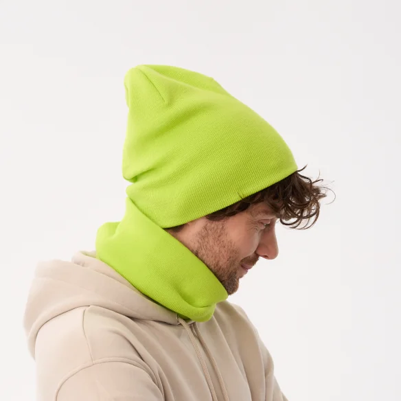 czapka-i-komin-meski-wiosenny-komplet-neonowy-100-bawelna-organiczna-smurf