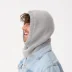 Balaclava wiosenna męska, jasnoszara, kaptur dzianinowy Marion