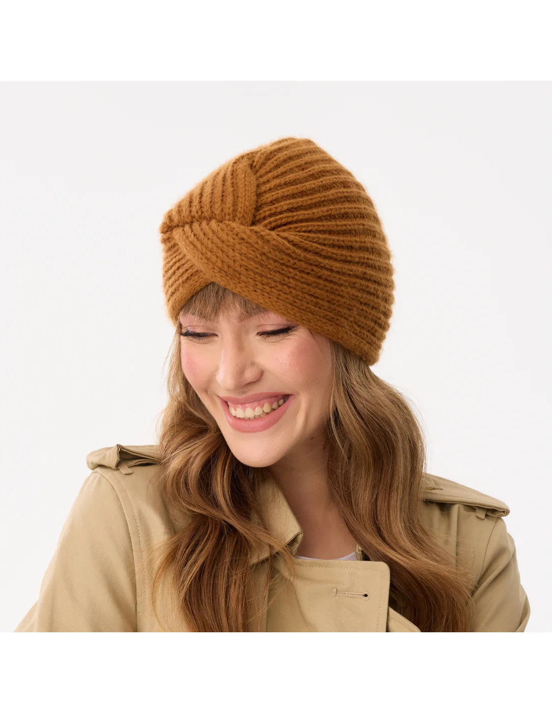 turban-wiosenny-damski-musztardowy-drapana-dzianina-ava-2