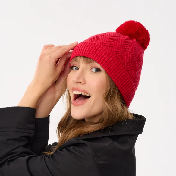 czapka-jesienna-wiosenna-damska-czerwona-bawelniana-zigzag-1