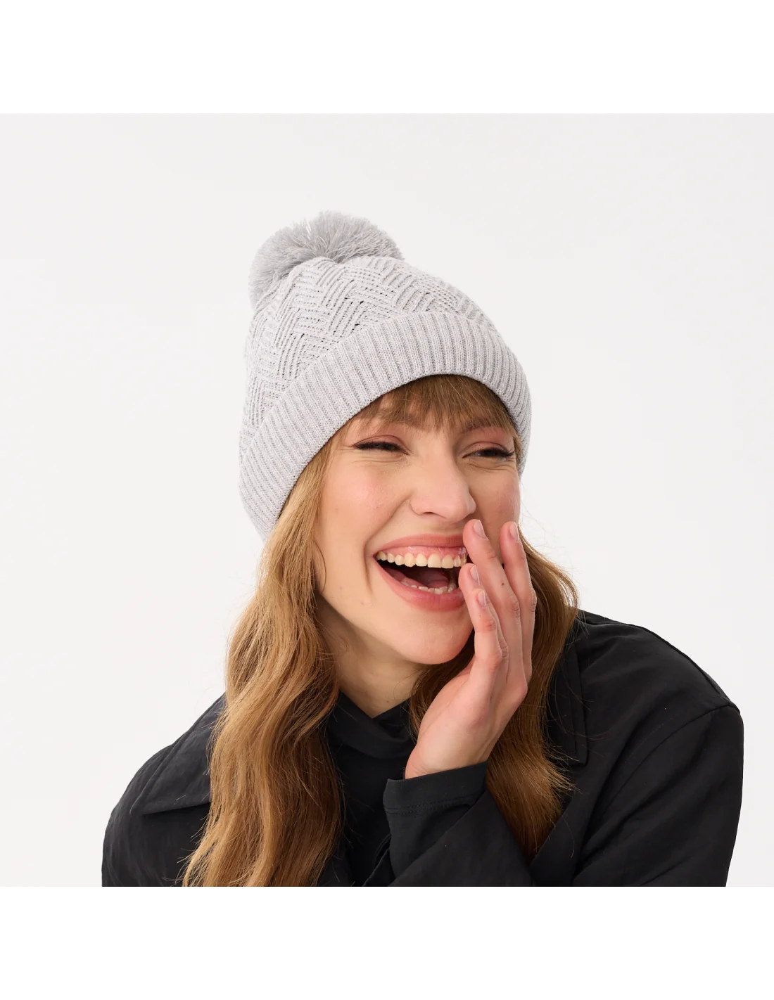 czapka-jesienna-wiosenna-damska-jasnoszara-bawelniana-zigzag-2