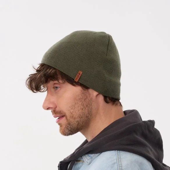 Beanie for men, with fleece, with cotton, khaki, LP BASIC 3