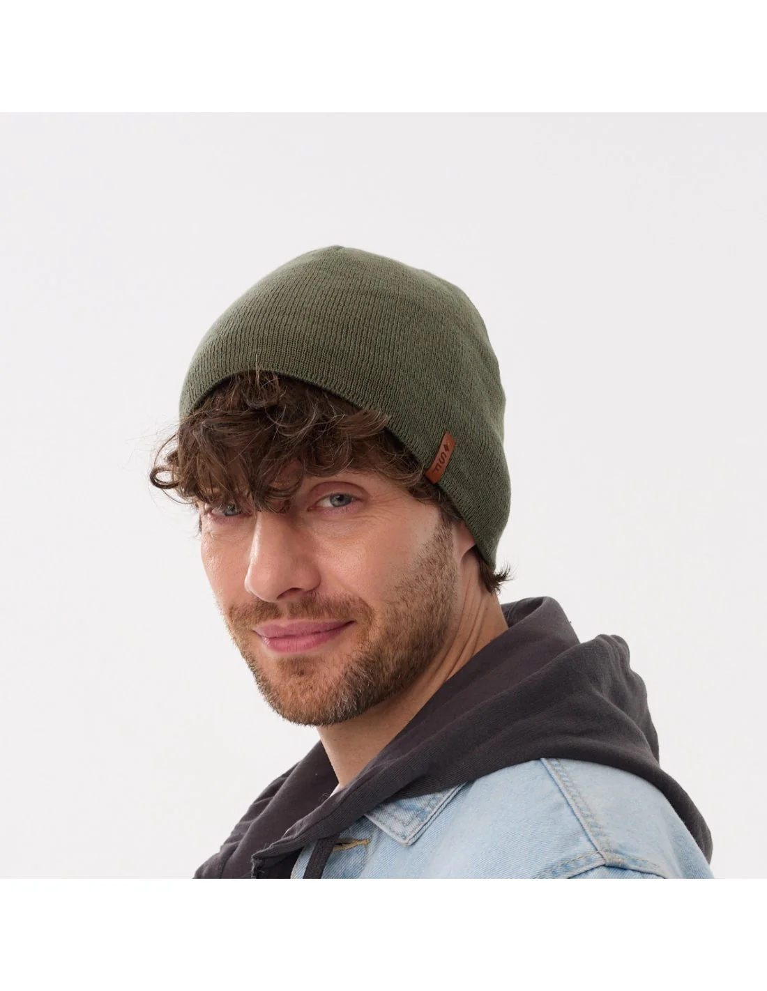 Beanie for men, with fleece, with cotton, khaki, LP BASIC 4