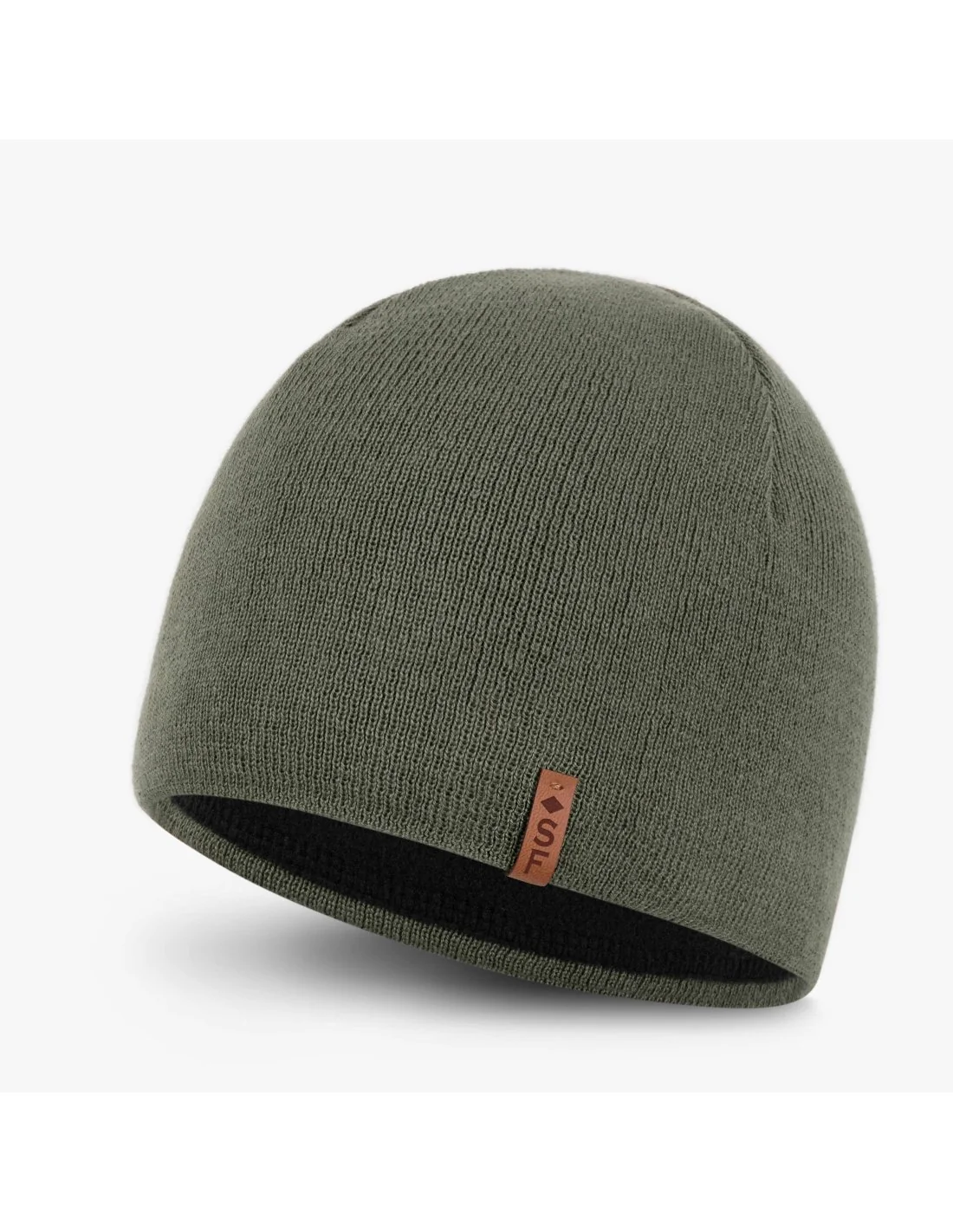 Beanie for men, with fleece, with cotton, khaki, LP BASIC 2