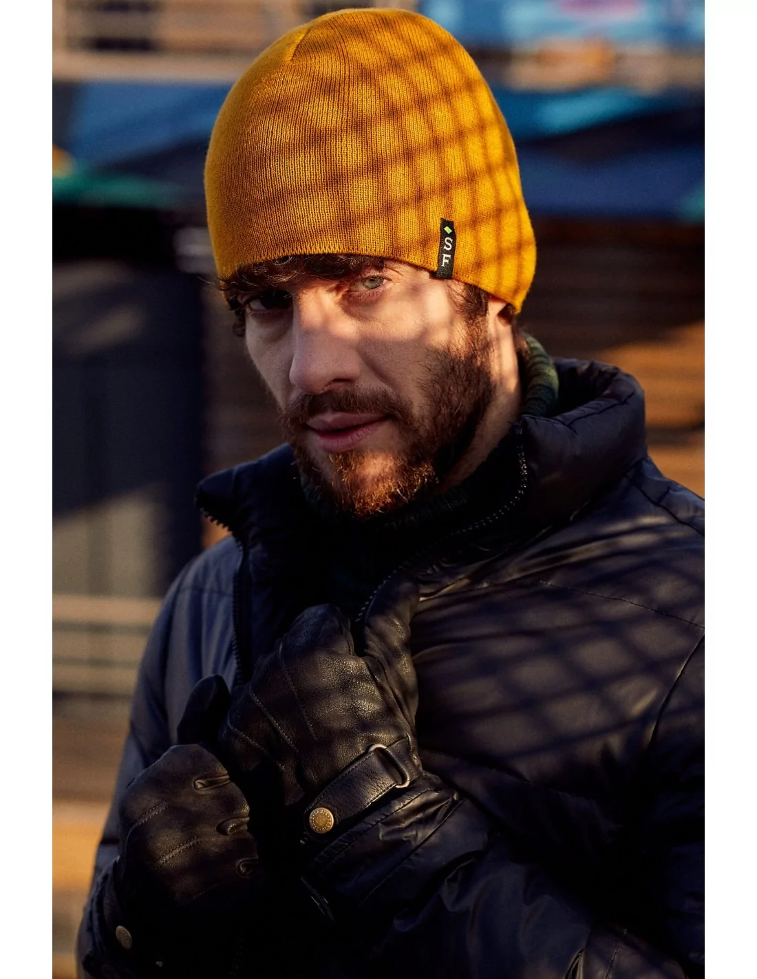 czapka-wiosenna-jesienna-meska-z-polarem-musztardowa-lp-basic-3