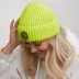 Czapka wiosenna jesienna damska, żółty neon, Dokerka