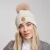 Czapka z pomponem Laura Beige
