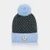Czapka z pomponem Polka Dot Blue/Grey